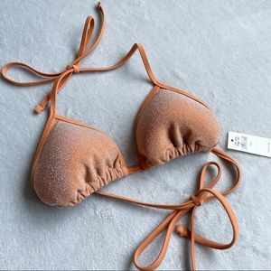 NWT Aerie Shine Triangle Bikini Top